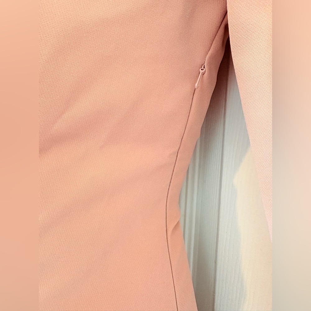 MISS SELFRIDGE Dusty Pink Rose Mini Coat Dress Size 4 - Picture 5 of 9